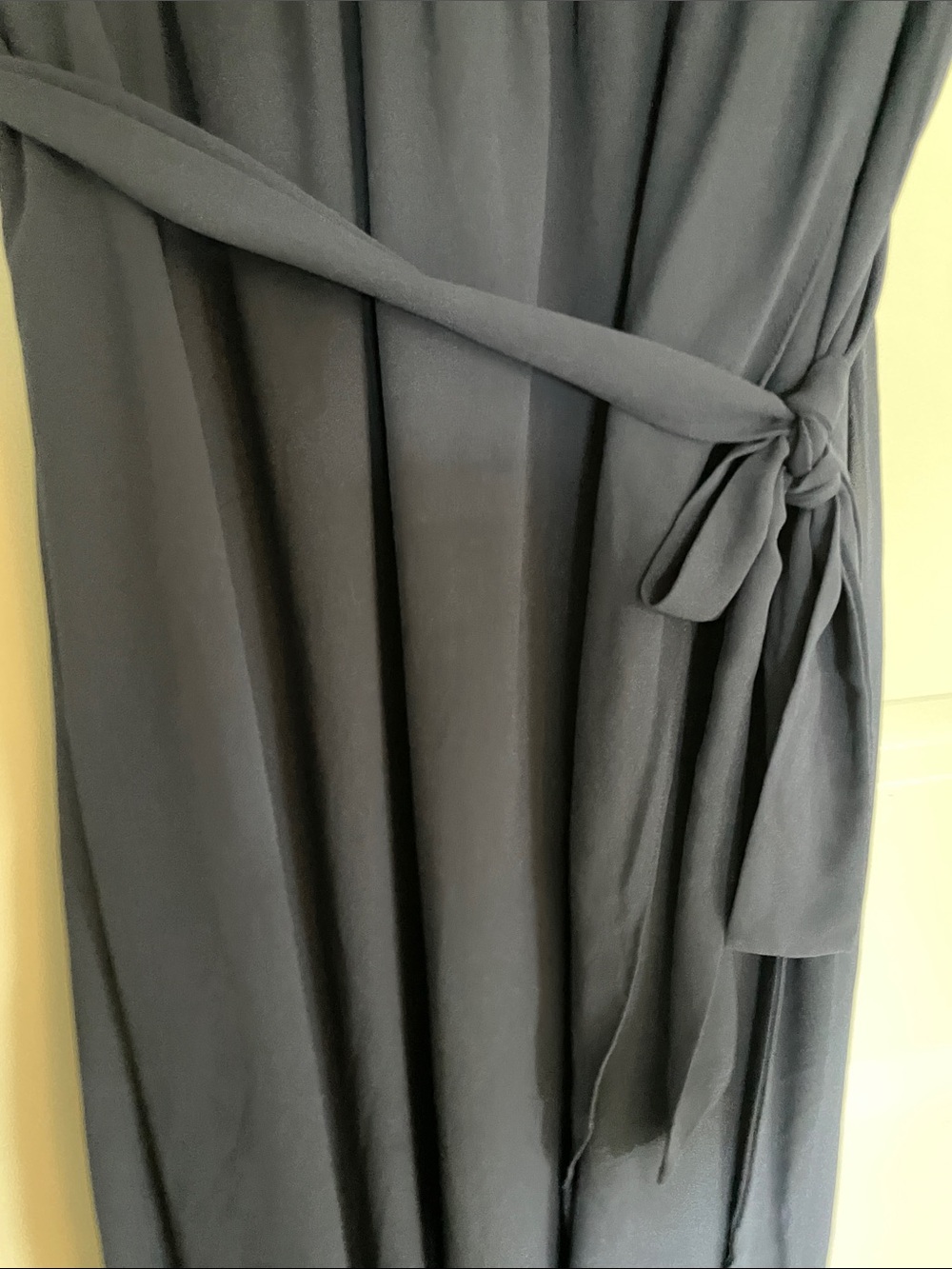 BalticBorn Navy Ruffle V-Neck Maxi Dress with Tie Waist sz XL - Picture 10 of 13